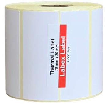 Thermodirekt etiketten 75x30 mm | Barcode etiketten, adressetiketten - Zebra etiketten, 3 Rolle 3.000 stück - Thermodrucker etiketten - 3 Role : 3.000 Thermo label (3 Rolle)