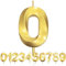 Nummer 0 Geburtstagskerze, 3D Design Gold Glitter Nummer Kerzen, Cake Topper Dekorationen, Kuchen Kerze für Geburtstagsparty, Hochzeitstag, Baby-Dusche, Party-Dekoration