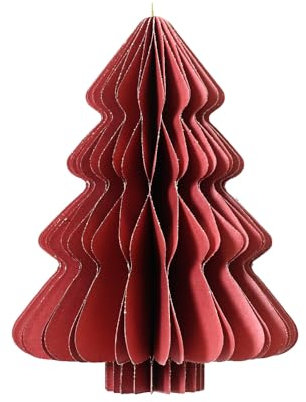 Decoris Baum Papier rot 15cm