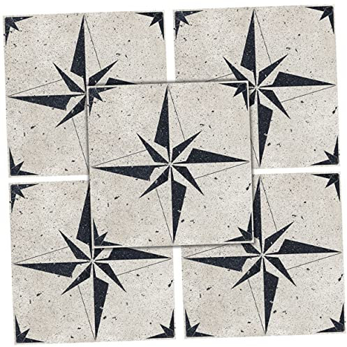 Yardenfun 5stücke Selbstklebende Pvc Fliesenaufkleber Und Rutschfest Für Küche Bad Und Wohnzimmer Einfach Anzubringen Reinigen Dekoration Für