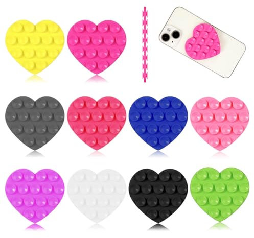 EIHI 10 Pezzi Ventosa per Telefono amore, Ventose per Telefono, accessori Telefono, Ventosa Telefono, Ventosa per Cellulare, Supporto Telefono auto Ventosa, Doppio Lato