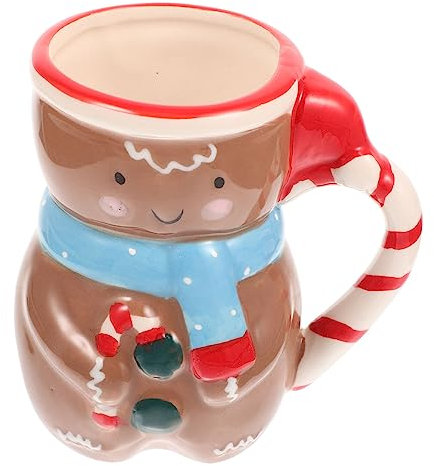 BEBEMOKO Taza Navideña de Muñeco de Nieve Taza de Cerámica para Sopa Taza Personalizada Taza de Desayuno para Navidad