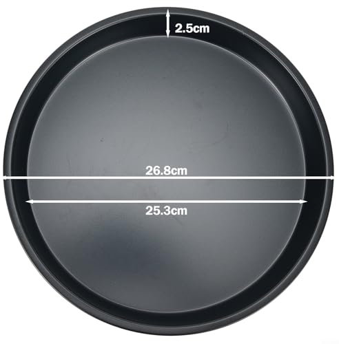 Lastdaytime Sartén Antiadherente para Microondas, Elegant, Redonda, Negro, 150 cm, para Hornear Pizza y Bacon