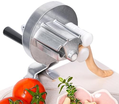 Moreeulsi 27cm Makkaroni Maker Mit Handkurbel, Edelstahl Manuelle Nudelmaschine Mit Handkurbel Und Tischklemme, Maschine Für Authentische Italienische Pasta, Gnocchi Press Penne Nudelmaschine