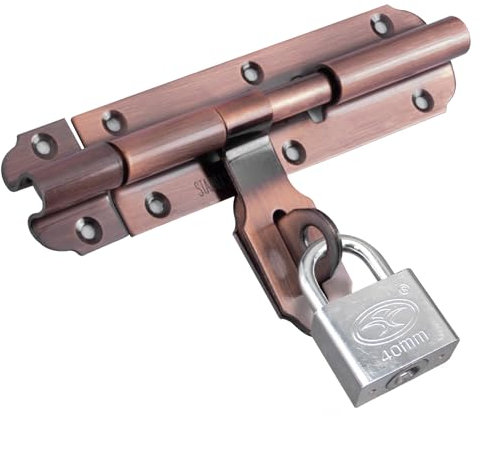 180 mm Schieberiegel, Riegel Tür Schiebeschlösser, Edelstahl Schlossriegel, mit Schrauben,Sicherheits Vorrichtung für Gartentor Türriegel für Gartentor