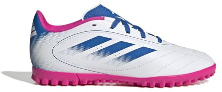 adidas Kids Goletto Junior Astro Turf Trainers Football White/Blue/Pink 4 Child UK