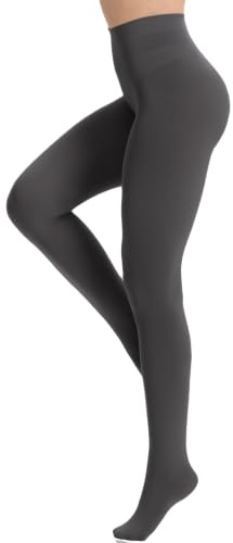 DUCMODA Womens 80 Denier Opaque Tights, Soft Solid Color Footed Tights for Women, Stretchy Pantyhose with 30+ Colors