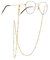 ChainsPro Brillenkette Edelstahl Damen Herren Brillenbänder Einstellbarer 3.5mm Breit Perlenkette Maskenkette Zubehör für Sonnenbrillen 71cm Vergoldet Farbe