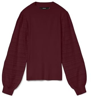 VERO MODA Highneck Boo Vmnewlimone LS-Pullover a Collo Alto Donna