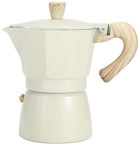 Cafetera de aluminio amarillo débil para cafetería doméstica (Seiko No. 3 olla 150 ml, amarillo claro)