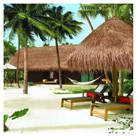 Feuilles de palmier artificielles synthétiques pour toiture Tiki Bar Multicolore 3 m