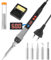Zhufas Fer à Souder, 110W LCD Kit de Fer a Soudure, Fer à Souder Etain de Précision, Temperature Réglable 180℃~500℃,5 Pointes Fer à Souder,Fil à Souder,Support De Fer à Souder