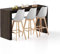 Moderner Stehtisch 180x60 Nussbaum dunkel Premium Qualität Made in Italy