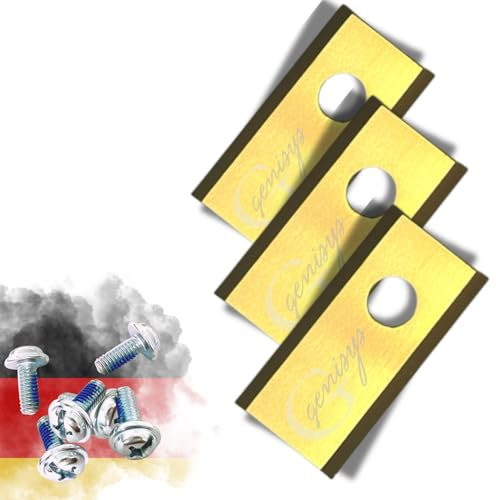 Genisys Titan Ersatz Messer Klingen kompatibel mit Scheppach RoboCut und Practixx PX-RRM Mähroboter - LongLife - 1-Loch bruchsicher [DIN EN 50636 geprüft], Stück:30