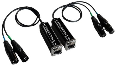 Rtauhife 1 Par de Extensores de Cable de Red XLR Macho/Hembra 300M Extensor de Señal de Red de 4 Canales