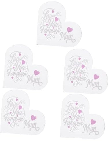 Amosfun 5st Herzförmige Verzierungen Kleines Foto Goldverzierter Bilderrahmen Mini-Tisch-fotorahmen Kleiner Fotorahmen Brief Mini- - Bildschirm Funky Vi Transparent Acryl