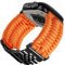 BINLUN Compatibile con Apple Watch Cinturino 49mm Cinturini Sportivo Intrecciato 550 Paracord Acciaio Compatibile con iWatch Ultra2 Ultra(Arancione Nero)
