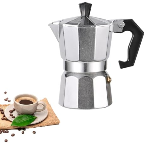 Homeily Espressokocher, Premium Italienische Kaffeekocher Aluminium Espressokocher für Gas oder Elektro Keramik Herdplatte Italienisch Mokkakanne Kaffeebereiter für Haus & Camping. (300ML/6 Tassen)