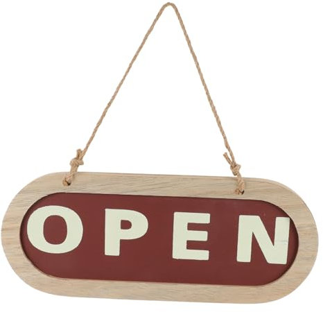 Cabilock Open Closed Doppelseitiges Holz-schild Willkommen Türschild Aus Hochwertigem Holz Vielseitige Türdekoration Für Geschäfte Und Läden Langlebig Und Praktisch