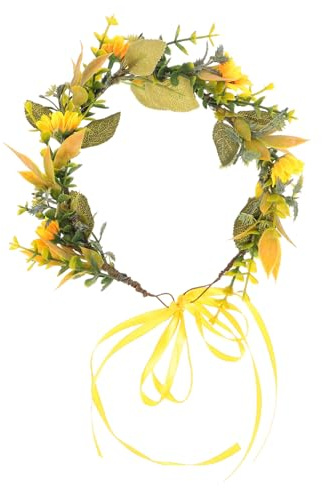 VICASKY Sonnenblumen Haarreif aus Stoff für Party und Performance Dekorativer Hawaii Kopfschmuck als Foto Requisite Modischer Sonnenblume Haarschmuck