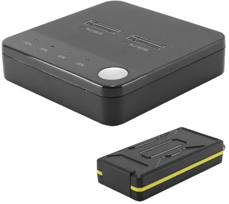 ACOLY M.2 NVME/SATA Duplizierer SSD Cloner Dual-Bay Offline-Klon Werkzeugloses M.2 SSD-Gehäuse USB C Adapter Schreiben/Lesen mit PC Plug and Play