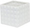 Piano carre 18 cm cache-pot en ceramique original design pot de fleur en blanc
