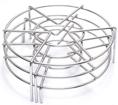 Dampfgestell, Untersetzer, Edelstahl, Dampfgarer, elektrischer Schnellkochtopf, Dampfständer, Durchmesser 15,2 cm, 3 Stück