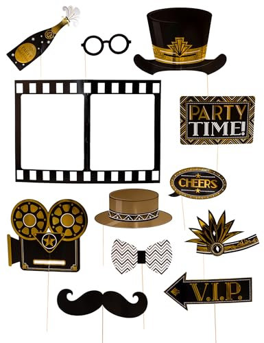 Hollywood G&G Photo Props (12 pk) - Glitz & Glam
