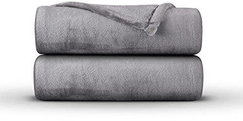 Bestlivings Kuscheldecke Mirabella - hochwertige Flauschige Decke, Cashmere Touch, 220 x 240 cm - Hellgrau