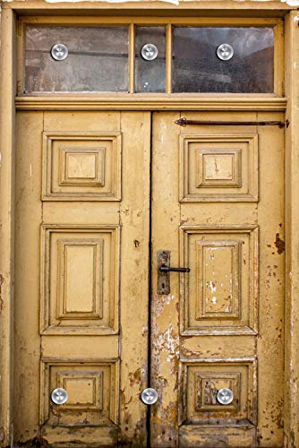 Queence Designer-Garderobe | Wandgarderobe | Flurgarderobe | Garderobenhaken | Garderobenpaneel | Urban Look | Kleiderständer | Kleiderablage | Garderobenständer, Größe:80x120 cm, Farbe:Gelbe Tür