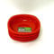 ECO 4 Pc Unbreakable Deep 13 x 13 cm Red Round Plastic Plates | Small High Edge Kids Plates | Stackable Plastic Plate Reusable for Birthdays, Picnic, BBQ & Parties (Red, Small)