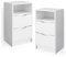 Vicco Nachttisch Ruben, Nachtkommode, Weiß, 38 x 66.6 cm 2er Set