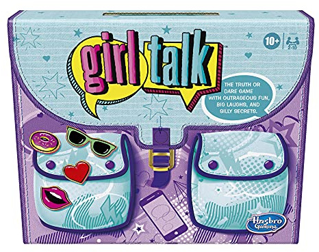 Hasbro Gaming Girl Talk Truth or Dare Board Game for Teens and Tweens, Inspired by The Original 1980s Edition, Ages 10 and Up, for 2-10 Players