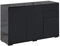HOMCOM High Gloss Frame Sideboard, Side Cabinet, Push-Open Design with 2 Drawer for Living Room, Bedroom, Black