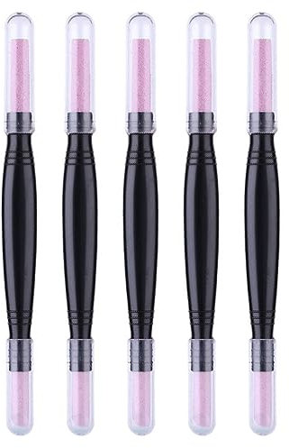 Bimsstein-Stift, doppelköpfig, Nagelhautentferner, Nagelfeile, Maniküre-Werkzeug, 5 Stück