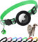 Katzenhalsband Airtag, Reflektierendes Halsband Katze mit Sicherheitsverschluss, Air Tag Schutzhülle und Glöckchen, geeignet für Katzen Aller Größen, 1 cm Breit und Leicht(Grün)