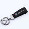 Auto Schlüsselanhänger Wildleder, für Alfa Romeo Stelvio 4C MiTo Giulietta Rotierende Hufeisenringe Car Key Chain Schlüsselbund with Logo Zubehör,Black Style-a