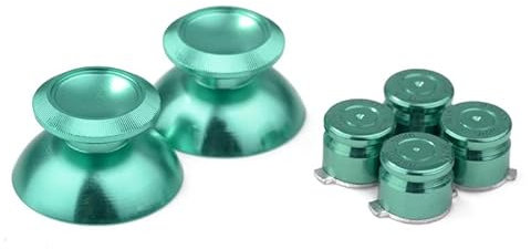 eXtremeRate Aluminio Metal Verde Botones de Acción Reemplazo Joysticks para ps4 Todos Modelos Controles Botones de Acción para ps3 para ps4 Mando