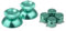 eXtremeRate Aluminio Metal Verde Botones de Acción Reemplazo Joysticks para ps4 Todos Modelos Controles Botones de Acción para ps3 para ps4 Mando
