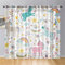 Hiseng Einhorn 3D Voile Vorhänge mit Ösen Durchsichtig Halbtransparent Ösenvorhang für Fenster Wohnzimmer Schlafzimmer Moderne Elegante Transparent Gardine 2er Set (80x115cm,Regenbogen)