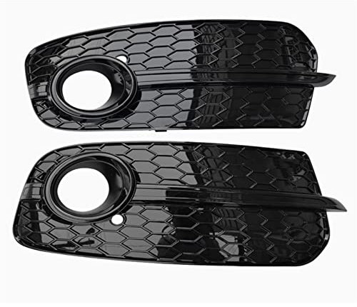 FouncY Ersatzteile für Motoren Autozubehör Racing Grills EIN Paar Schwarz Auto Nebelscheinwerfer Abdeckung Wabengrill Grill Für Audi Q5 2013-2017