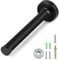 Misuyue Wandtürstopper Wand Edelstahl - 15cm Türstopper Wandmontage mit Gummi Puffer Enthält Befestigungsmittel - Türpuffer(schwarz)