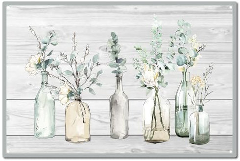 CREATCABIN Letrero de metal vintage de estaño retro para decoración de pared, placa de hierro, letrero de hierro para colgar en baño, sala de estar, hogar, cafetería, restaurante, regalo decorativo