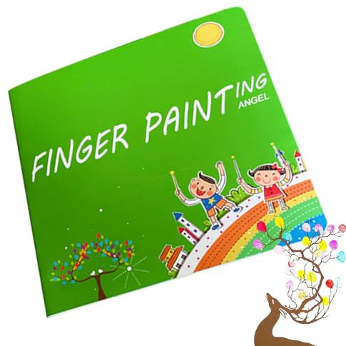 Fingerfarben Für Kinder, Lustiges Fingermalset, Ungiftig Waschbar Fingermalfarben Mit Buch, 25 Farben Lustiges Finger Mal Set Mit Malbuch, Tippen Sie Auf Kreativität Und Fantasie Der Kinder