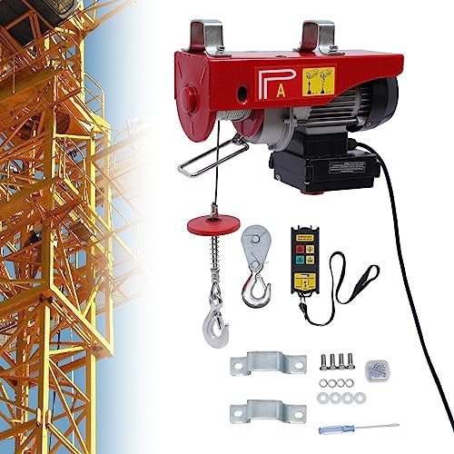 Elektrische Seilwinde, Elektrische Seilwinde Seilhebezug Kran mit Drahtlose Fernbedienung, 100 kg/12 m, 200 kg/6 m für Fabriken, Docks, Lagerhäuser, Logistik