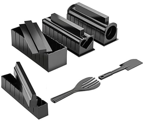 CENPEK 10 Stück Sushi Maker Kit Sushi Maker Kunststoff Premium Set Sushi Tool Set Sushi Reisrolle Formformen DIY Sushi Roller Tool für Anfänger zu Hause