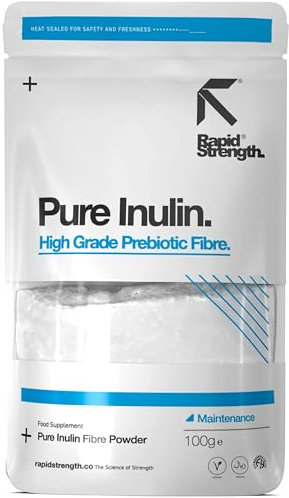 Inulina pura 100 g, fibra prebiótica, proporciona beneficios para el sistema digestivo