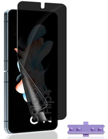 Bekiikoo Protection Écran pour Samsung Galaxy Z Flip 4 [pas en Verre Trempé], Flexible TPU Confidentialité, résistant aux rayures/Auto-cicatrisant/Anti Espion pour Galaxy Z Flip 4 Protecteur d'écran