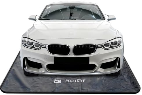 FoundGo Garagenbodenmatten [2.6x6.1m] Antirutschmatte Auto wasserdichte Hochleistungsmatten für Autos zum Schutz vor Regen, Schnee und Schlamm