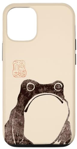 Grumpy Frog Funny Zen Art Japanese Art Case for iPhone 12/12 Pro